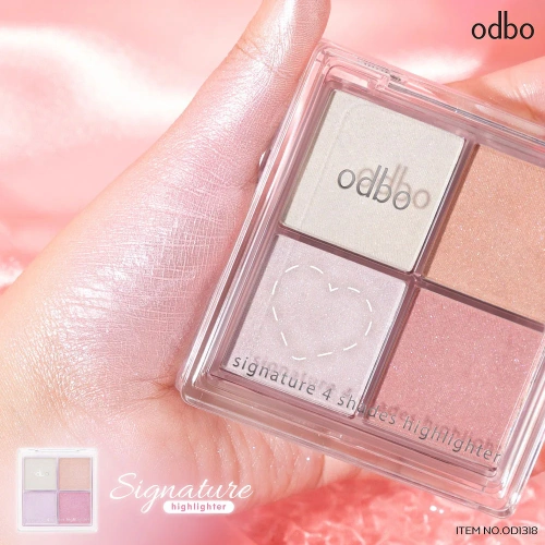 ODBO Signature 4 Shades Highlighter 10g фото 4