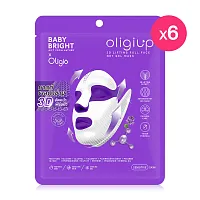 [ยกกล่องแพ็ค 6 ชิ้น] Baby Bright Oligiup 3D Lifting Full Face Net Gel Mask 39g