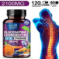 Комплекс для суставов и хрящей Глюкозамин Хондроитин Health Nutrition Glucosamine Chondroitin Extra 2100 mg. США