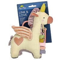 itzy ritzy, Link & Love, Activity Plush with Teether, 0+ Months, Pegs`` 1 Teether