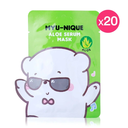 [แพ็ค 20 ชิ้น] MYU-NIQUE Aloe Serum Mask 25g