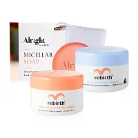 Rebirth Set 2 Items Placenta Placenta Anti-Wrinkle Cream 100ml + Emu Anti-Wrinkle Cream 100ml [Free! Alright Micellar Soap 70g]
