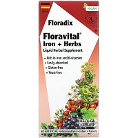 Gaia Herbs, Floradix, Floravital Iron + Herbs, 8,5 жидких унций (250 мл)