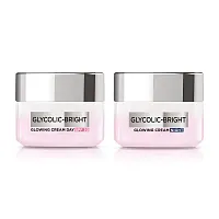 Loreal Paris Set 2 Items Glycolic Bright Glowing Cream Day SPF17 50ml + Cream Night 50ml