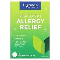 Hyland's, Seasonal Allergy Relief, 60 быстрорастворимых таблеток
