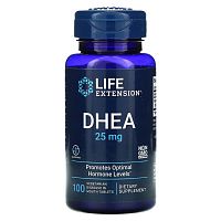 Life Extension, ДГЭА, 25 мг, 100 таблеток для рассасывания
