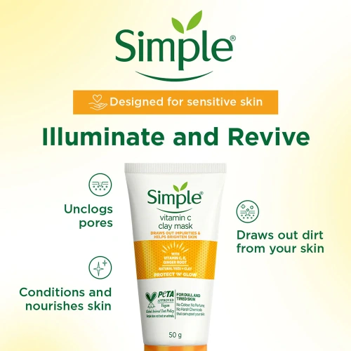 Simple Vitamin C Brighten Clay Mask 50g фото 2