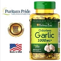 Масло Чеснока в капсулах Puritan’s Pride Odorless Garlic Oil 1000 mg. 250 капсул США