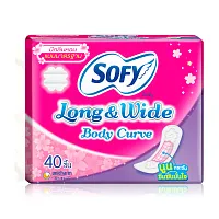 Sofy แผ่นอนามัย Long & Wide Body Curve Scented 40pcs