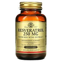 Solgar, Ресвератрол, 250 мг, 30 мягких желатиновых капсул