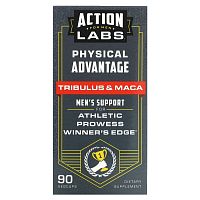Action Labs, Для мужчин, Physical Advantage, якорцы и мака, 90 вегетарианских капсул
