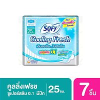 Sofy Cooling Fresh Super Slim0.1 Wing 25cm.7 Pcs.