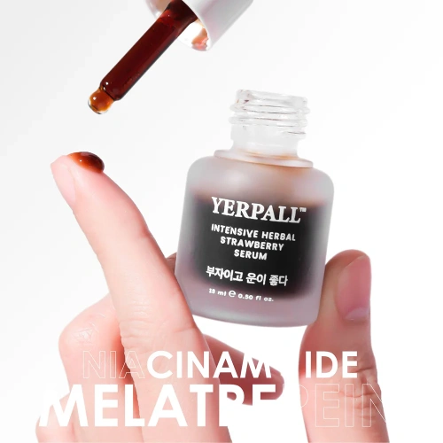 Yerpall Set 2 Item Intensive Herbal Strawberry Serum 15g + Ginseng Hya Vitamin Night Cream 10g фото 2