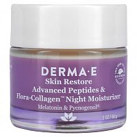 Derma E, Ночное увлажняющее средство с пептидами и коллагеном с улучшенными свойствами, 56 г (2 унции)