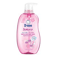 D-Nee For New Born Head  Body Baby Wash Sakura 380 Ml.