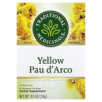 Traditional Medicinals, Yellow Pau d 'Arco, без кофеина, 16 чайных пакетиков, 24 г (0,85 унции)