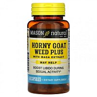 Mason Natural, Экстракт горянки крупноцветковой, с экстрактом маки, 60 капсул