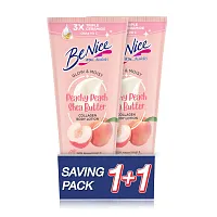 BeNice Glow & Moist Peachy Peach Shea Butter Collagen Body Lotion [300ml x 2pcs]