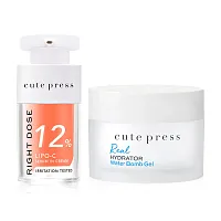Cute Press Right Dose Lipo-C Serum In Cream 15ml + Cute Press Real Hydrator Water Bomb Gel 45g