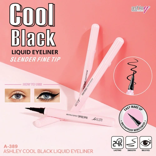Ashley Cool Black Liquid Eyeliner 1g фото 2
