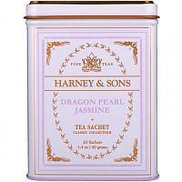 Harney & Sons, Качественные сорта чая, чай с жасмином Dragon Pearl, 20 чайных саше, 40 г (1,4 унции)