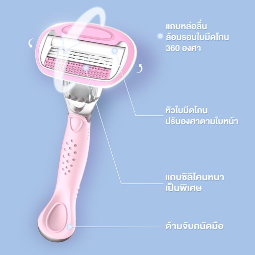 Oni 4 Blades Smooth Razor Set Refills [1Razor + 5Refill] фото 3