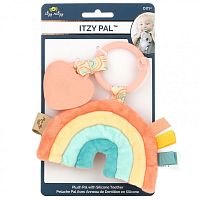 itzy ritzy, Itzy Pal, плюшевый с силиконовым прорезывателем для зубов, от 0 месяцев, Macy The Rainbow, 1 прорезыватель