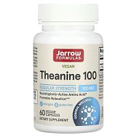 Jarrow Formulas, теанин 100, 100 мг, 60 вегетарианских капсул