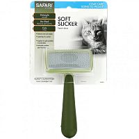 Safari, Soft Slicker Brush for All Breeds of Cats, 1 Slicker Brush