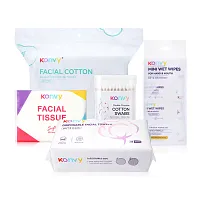 Konvy เซทใส่ใจ ทุกสัมผัสผิว [สำลีแผ่น+สำลีก้าน+ทิชชูเปียก+ทิชชูแห้ง+ผ้าเช็ดหน้า]