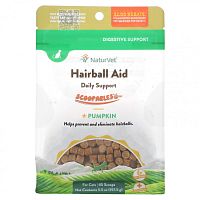 NaturVet, Scoopables, Ежедневная поддержка Hairball Aid + тыква, для кошек, лосось, 45 мерных ложек, 157,5 г (5,5 унции)