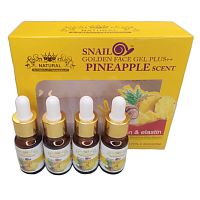 Сыворотка с Муцином Улитки и Ананасом Snail Golden Face Gel Plus Pineapple, Коллаген и Эластин, Таиланд