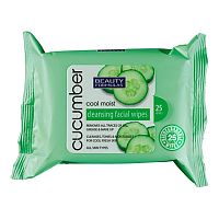 Beauty Formulas Cool Moist Cucumber Cleansing Facial Wieps 25s