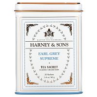 Harney & Sons, Качественные сорта чая, эрл грей Supreme, 20 саше, 40 г (1,4 унции)