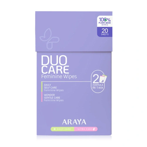 ARAYA Duo Care Feminine Wipes 20 Sheets