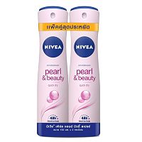 Nivea Spray Pearl  Beauty 150 Ml. Twin Pack สเปรย์ ลดเหงื่อ ระงับกลิ่นกาย