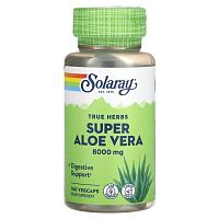 Solaray, True Herbs Super Aloe Vera, 8000 мг, 100 растительных капсул
