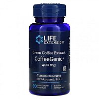 Life Extension, CoffeeGenic, экстракт зеленого кофе 90 овощных капсул