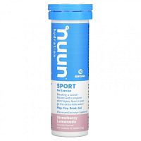 Nuun, Hydration, Sport, добавка с шипучими электролитами, клубничный лимонад, 10 таблеток