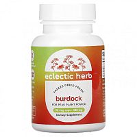 Eclectic Institute, необработанный свежий сублимированный лопух, 400 мг, 90 вегетарианских капсул без ГМО