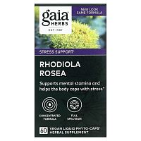 Gaia Herbs, Rhodiola Rosea, 60 растительных капсул с жидкостью
