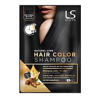 Lesasha Natural Care Hair Color Shampoo Natural Black 30 Ml. แชมพูเปลี่ยนสีผม