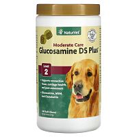 NaturVet, Glucosamine DS Plus, умеренный уход, уровень 2, 240 жевательных таблеток, 576 г (1 фунт 4 унции)