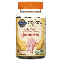 Garden of Life, MyKind Organics, Kids Multi, детские мультивитамины со вкусом органических фруктов, 120 веганских мармеладных мишек