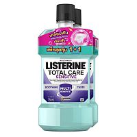 Listerine Mouthwash Total Care Sensitive Zero Alcohol 750 Ml. Twin Pack