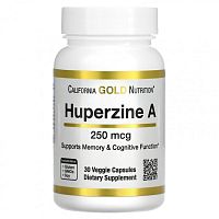 California Gold Nutrition, гуперзин А, 250 мкг, 30 растительных капсул