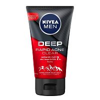 Nivea Men Mud Foam Deep Rapid Acne 100 G. ผู้ชาย โฟม สครับ ล้างหน้า