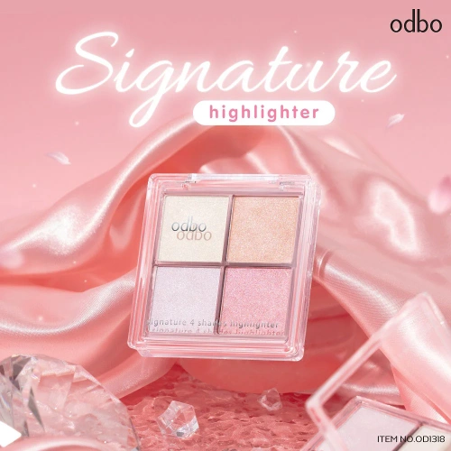 ODBO Signature 4 Shades Highlighter 10g фото 2