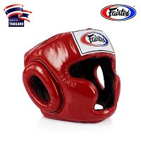 Боксерский шлем Fairtex HG 3 full coverage head guard, Таиланд XL Red