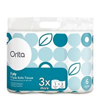 Orita Triple Rolls Tissue 1 Pack (50meters/roll x 6 roll)